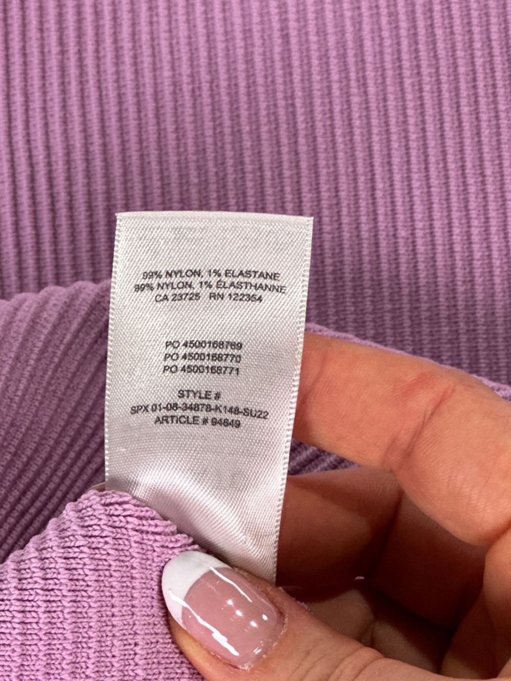 Aritzia Babaton Sculpt Knit Criss Cross Halter Mini Dress Lilac XS - Picture 4 of 10